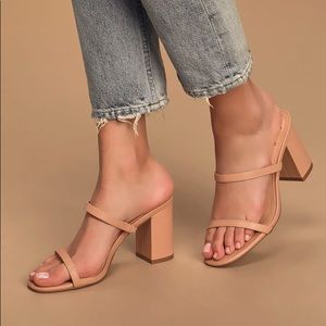 Lulus light nude high heel sandal